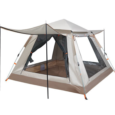 3-Person Beach & Camping Tent – Silver-Coated T210 Waterproof Quick-Pitch Tent with Optional Ground Mat