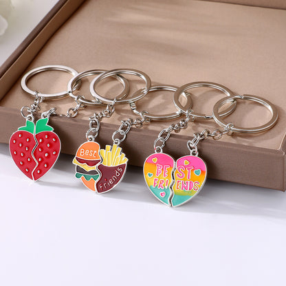 Cute Cartoon Keychain Pair | Novelty Alloy Charm 6 Designs
