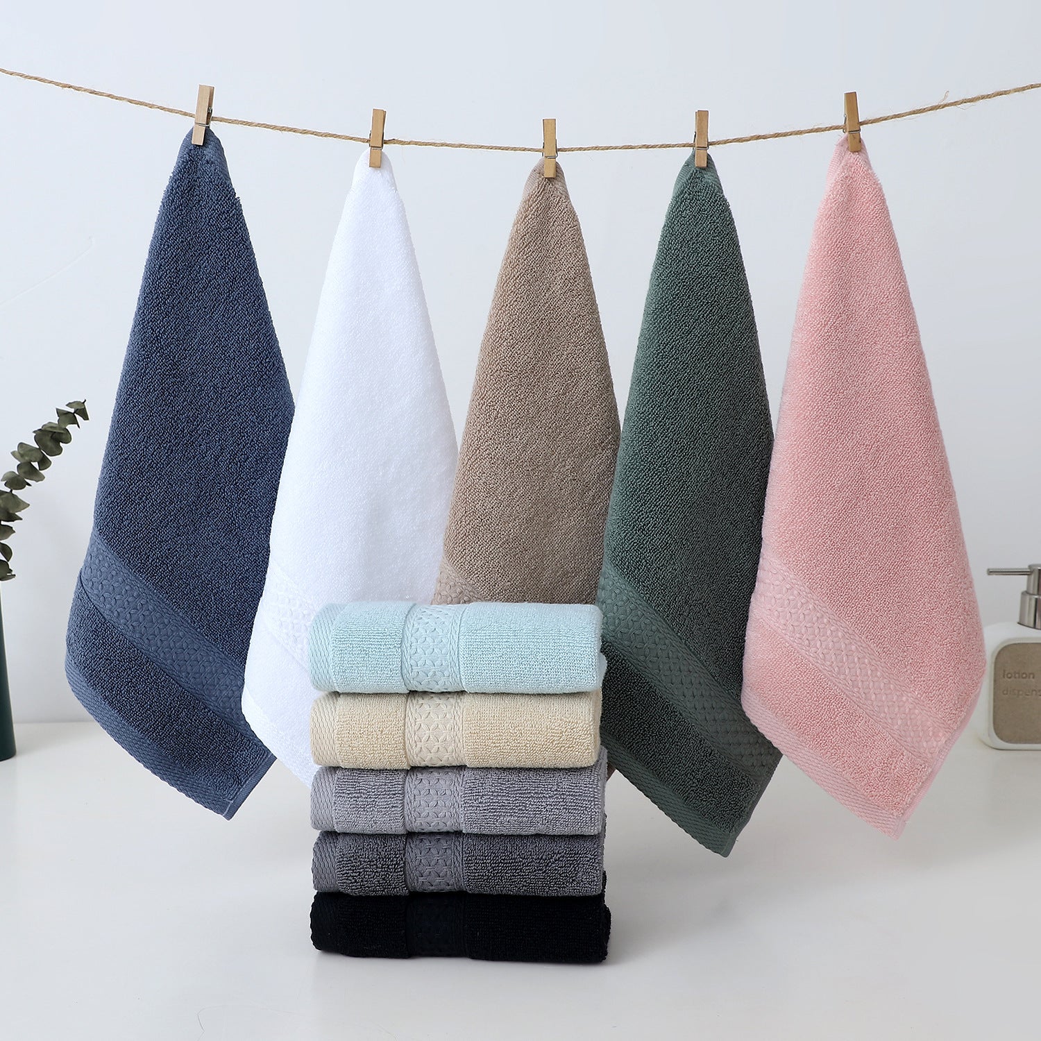 Pure Cotton Jacquard Bath Towel | Oversized 100×150cm | 10 Colours