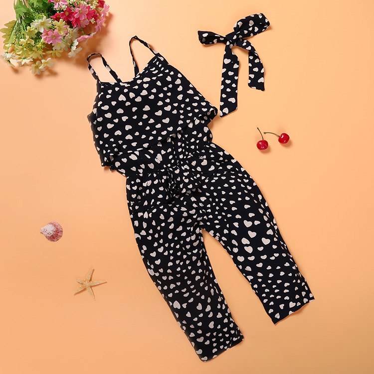 Girls Cotton Sleeveless Polka Dot Jumpsuit | Ages 2–7 | Kids Summer Outfit