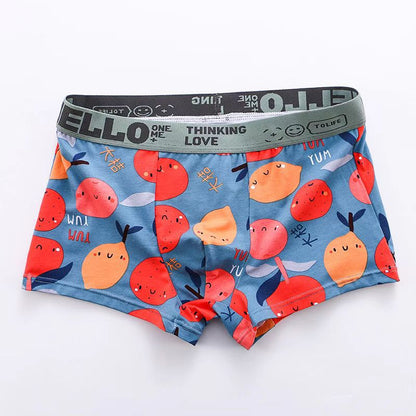 Men's Cotton Boxer Briefs Fruit Print Multi-Pack – 2, 3 or 4 Pairs