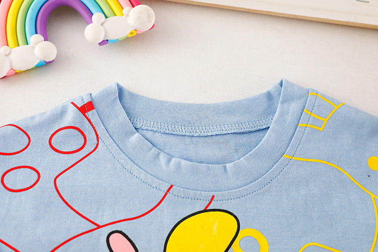 Children's Deer Print Shirt & Shorts Set | Cotton