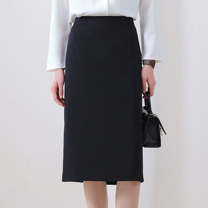 Women's Wrinkle-Resistant Zip Midi Skirt