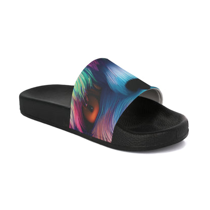 Abstract Print Pool Slide Sandals | Colourful Unisex Slides
