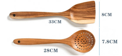Natural Wood Kitchen Utensil Set | 2, 4, 7 & 8-Piece Sets