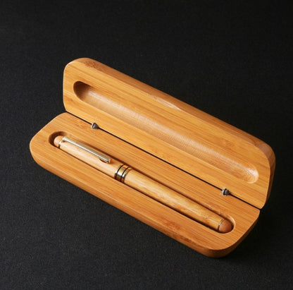 Bamboo Ballpoint Pen with Engraving | Gift Box | 0.58mm Nib