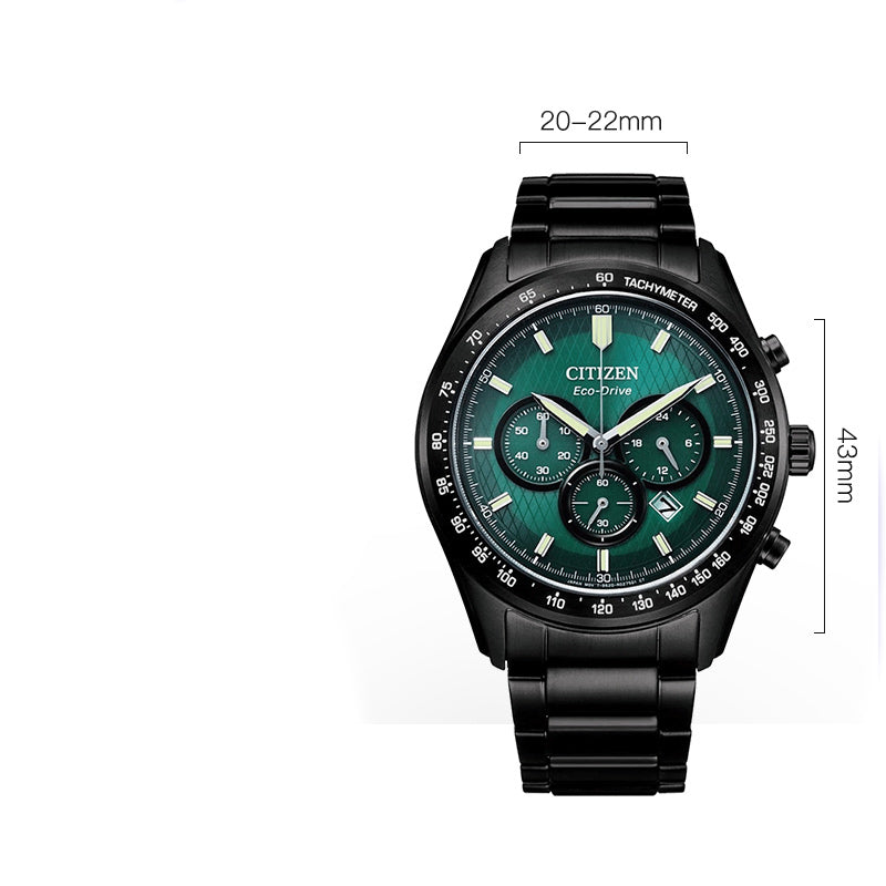 Men's Eco-Drive Solar Quartz Watch | Stainless Steel Sports Watch