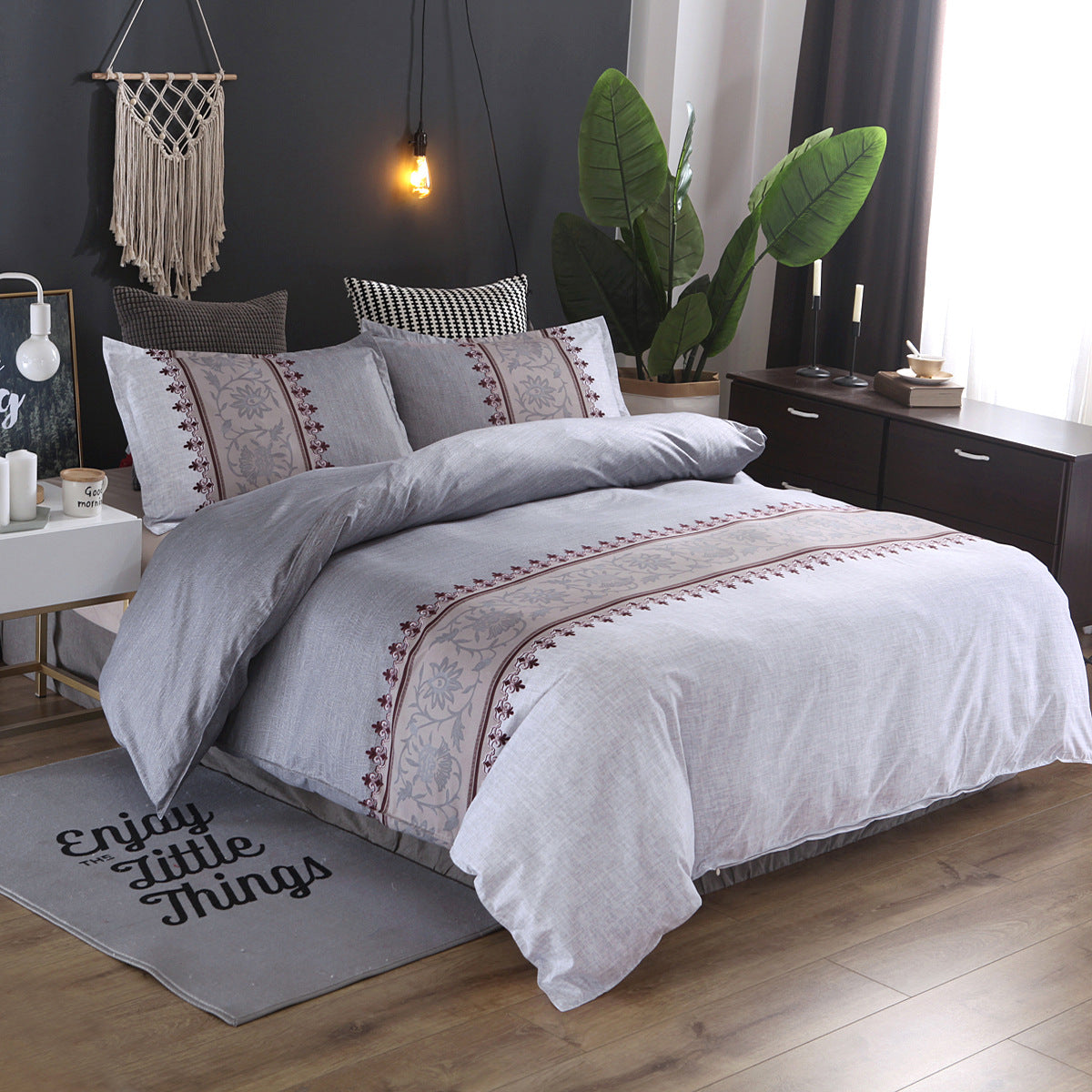 Plain Dye Polyester Duvet Cover Set | 6 Colours