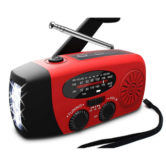 4-in-1 Emergency Solar Hand Crank Radio, Flashlight & USB Charger