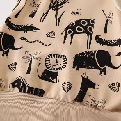 Boys' Cartoon Cotton Pullover Sweatshirt | Kids Autumn Winter Top