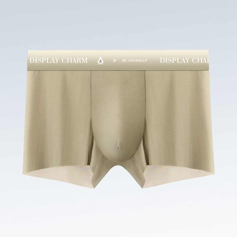 Men's Seamless Nylon Boxer Briefs – Breathable & Quick-Dry