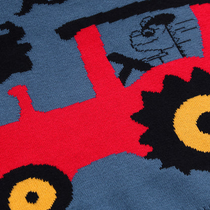 Children's Vehicle & Animal Print Cotton Pullover Sweatshirt | Boys Top