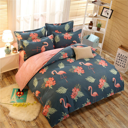 Cotton Blend Printed Four-Piece Bedding Set | 4 Designs