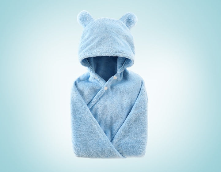 Baby Hooded Bath Towel | Soft Multifunctional Baby Wrap 65x110cm