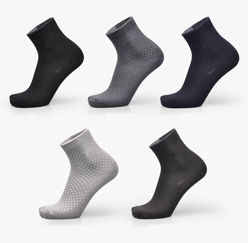 Men's Bamboo Fibre Business Socks – 5 Colours, Multi-Pack