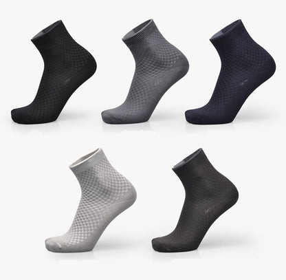 Men's Bamboo Fibre Business Socks – 5 Colours, Multi-Pack