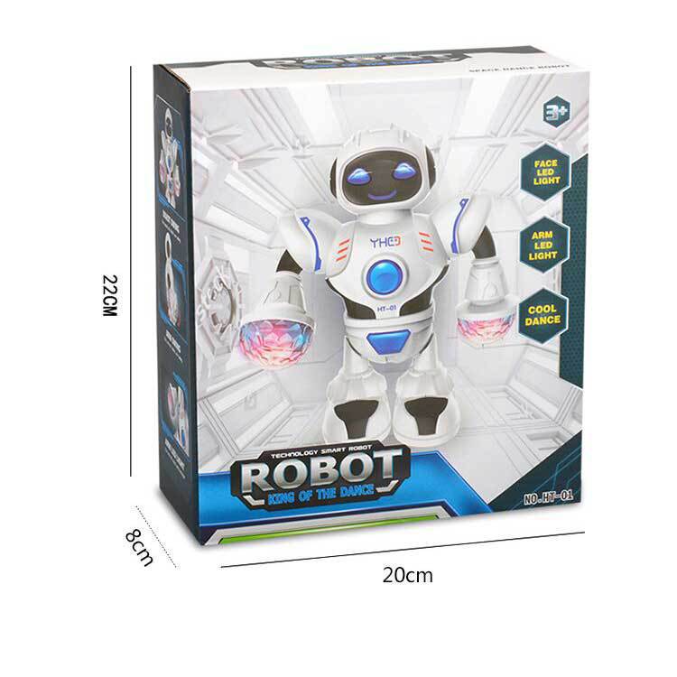 Dancing Robot Toy with Lights & Music - Kids Battery Toy
