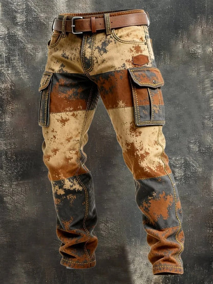 Men's Retro Print Straight-Leg Trousers | 12 Designs | S-5XL