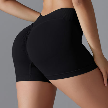 Women's High-Waist Knit Yoga Shorts | Hip Lift | 5 Colours