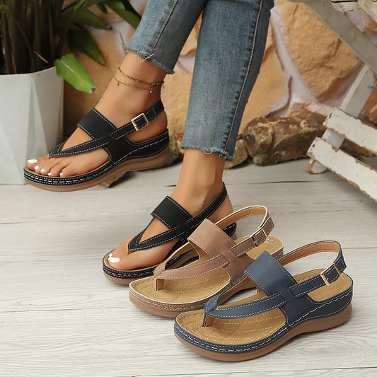 Women's Roman Buckle Strap Open-Toe Sandals | EU 36-43