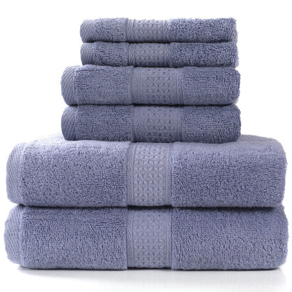 Pure Cotton 6-Piece Towel Set | Bath, Hand & Face Cloths
