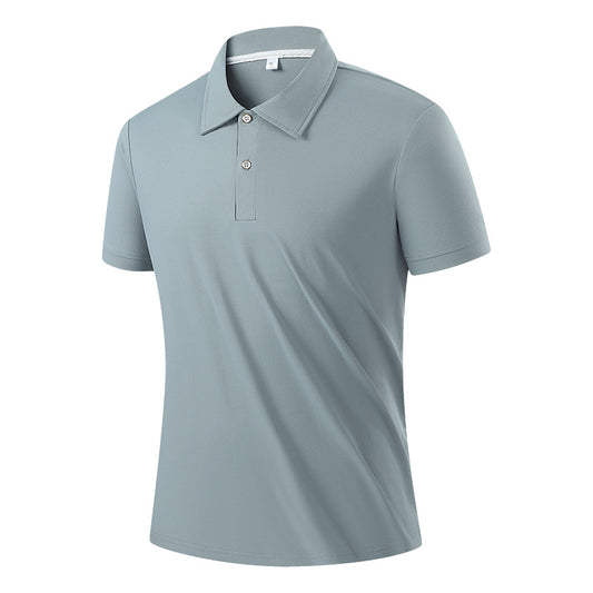 Men's Plus Size Ice Silk Polo Shirt - Loose Fit Short Sleeve, 4 Colours L-9XL
