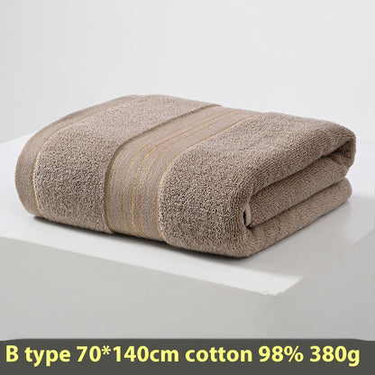 Pure Cotton Bath Towel 70×140cm | Single or Twin Pack | Blue, Yellow & Coffee