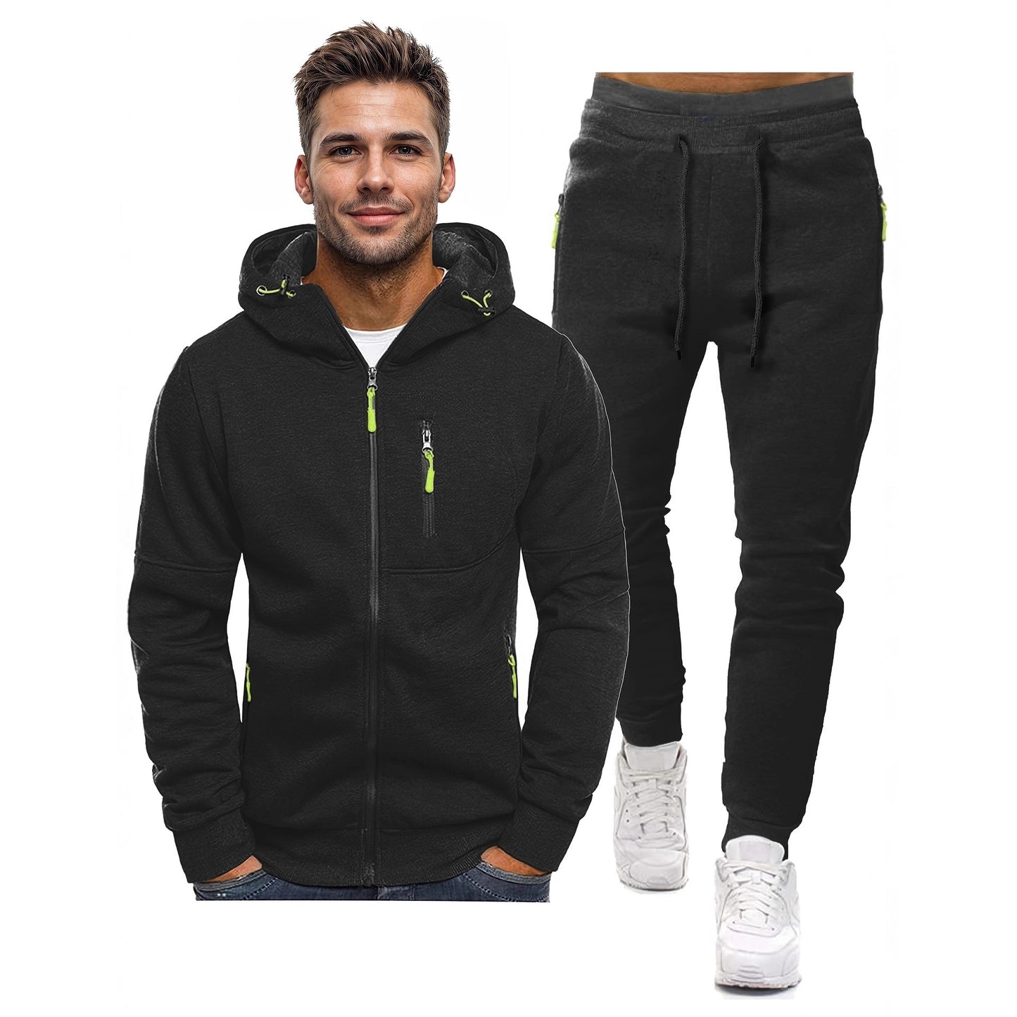 Men's Hoodie & Jogger Tracksuit Set | Relaxed Fit Two-Piece S–3XL