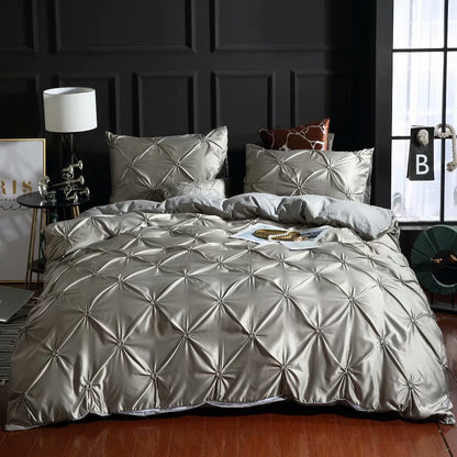 Satin Silk-Effect Duvet Cover Set – Luxury Polyester Bedding