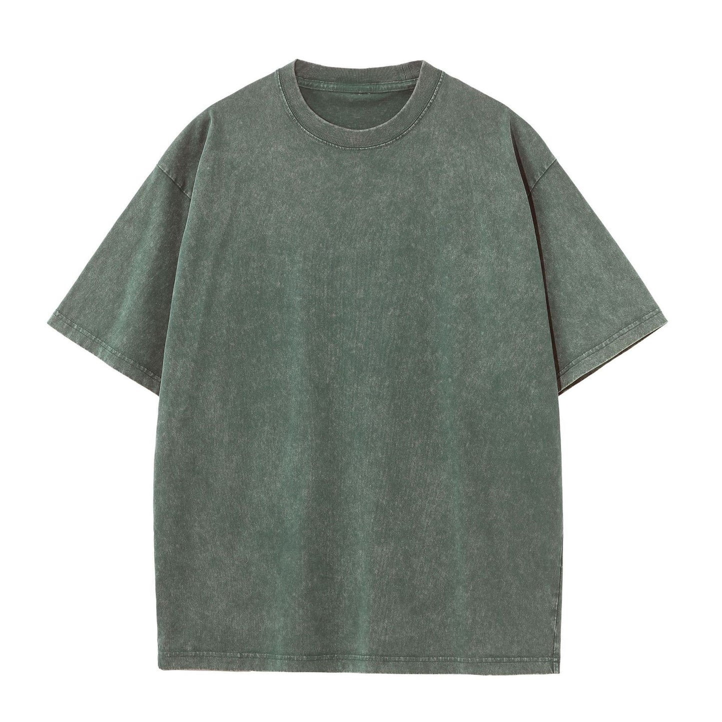 Men's Acid Wash Batik Crewneck T-Shirt | Drop Shoulder