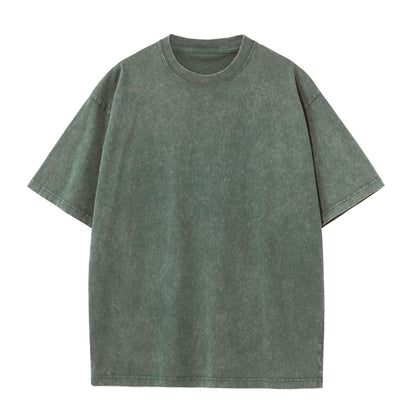 Men's Acid Wash Batik Crewneck T-Shirt | Drop Shoulder