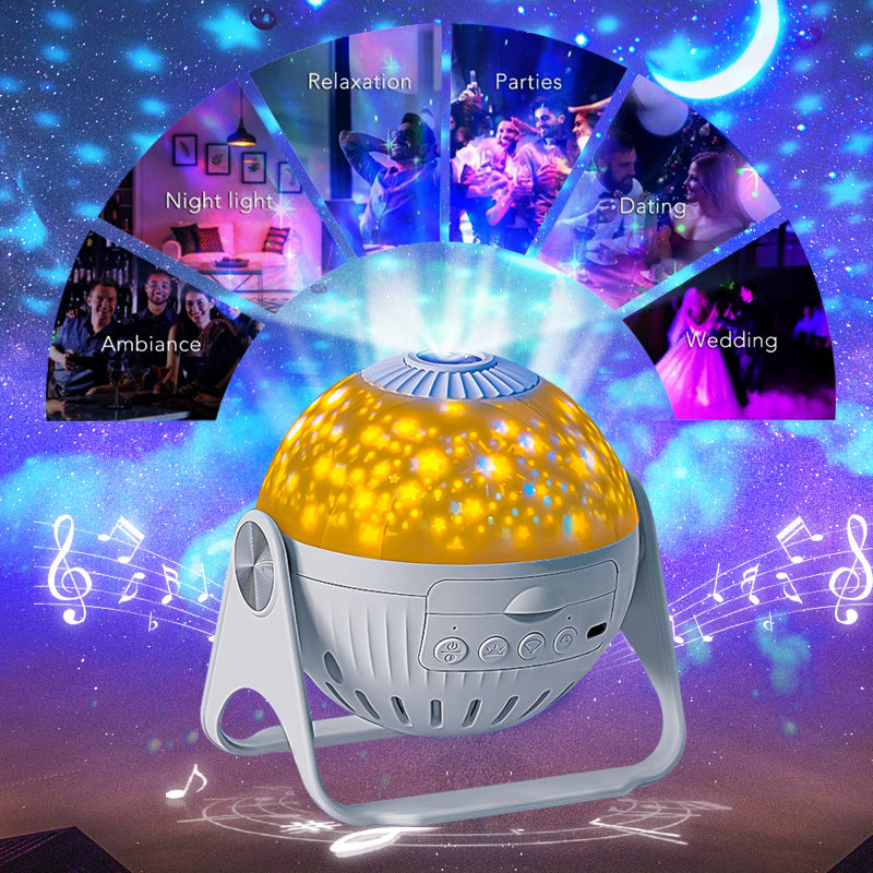 Galaxy Star Projector Night Light with Interchangeable Discs
