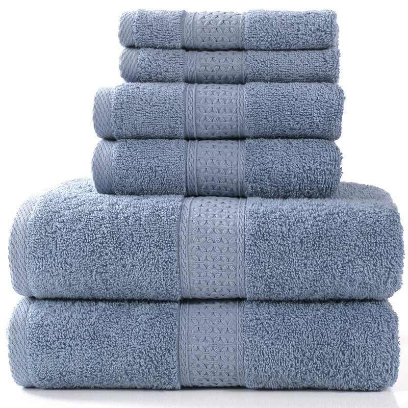 Pure Cotton 6-Piece Towel Set | Bath, Hand & Face Cloths