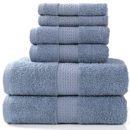 Pure Cotton 6-Piece Towel Set | Bath, Hand & Face Cloths