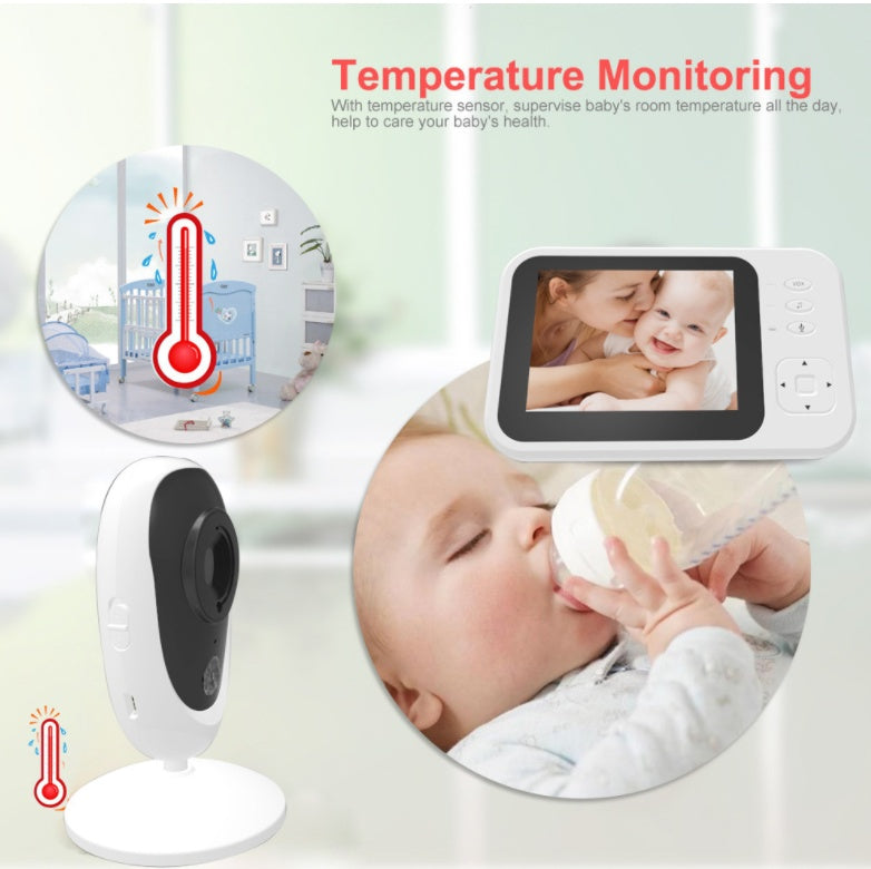 Video Baby Monitor with Night Vision & 3.5" Screen