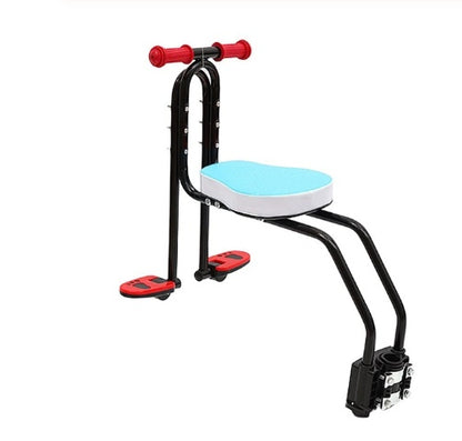 Child Bicycle Seat – Steel Frame Kids Bike Seat Blue, Red & Black