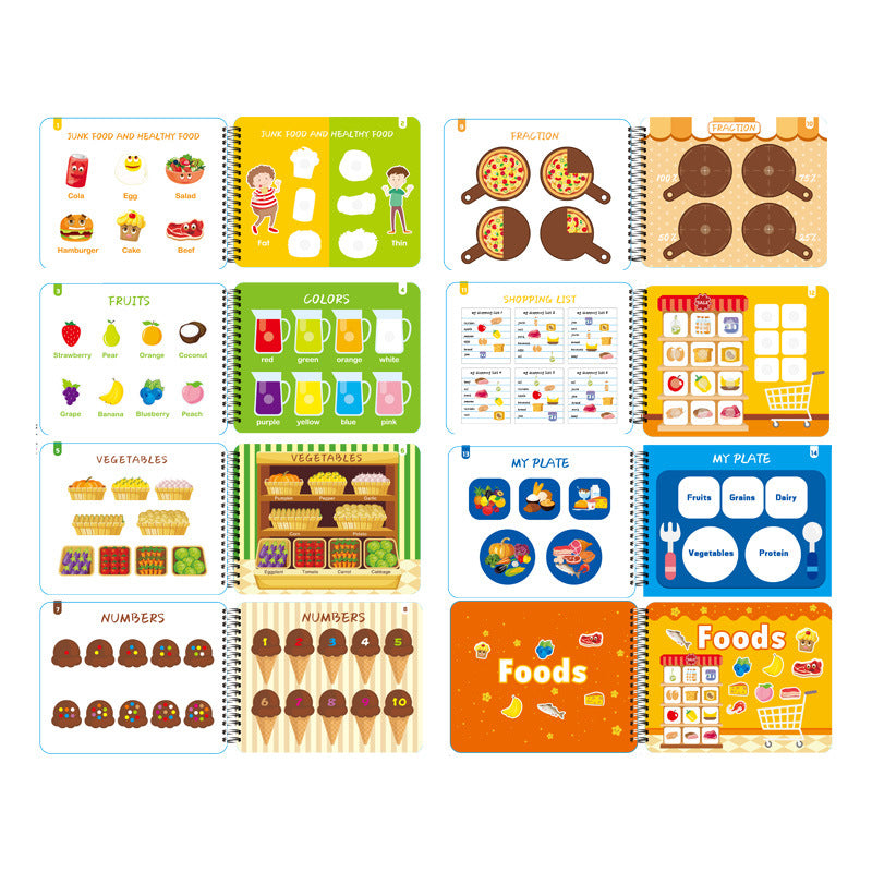Children's Early Learning Activity Set Velcro Cards Sticker Book Ages 3+ - JParker Collections