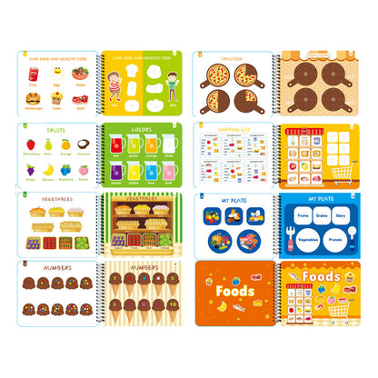 Children's Early Learning Activity Set Velcro Cards Sticker Book Ages 3+ - JParker Collections