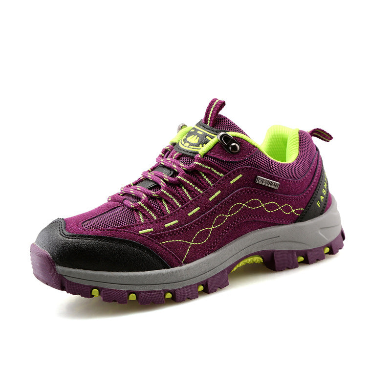 Breathable PU Mesh Low-Top Hiking Trainers - PHYLON Midsole Lace-Up