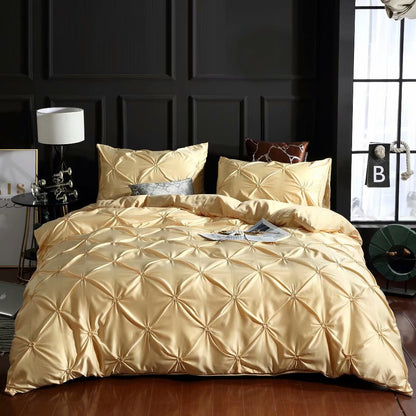 Satin Silk-Effect Duvet Cover Set – Luxury Polyester Bedding
