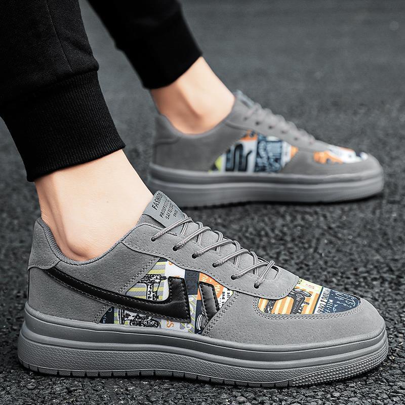 Men's Breathable Synthetic Leather Trainers | Lightweight Non-Slip
