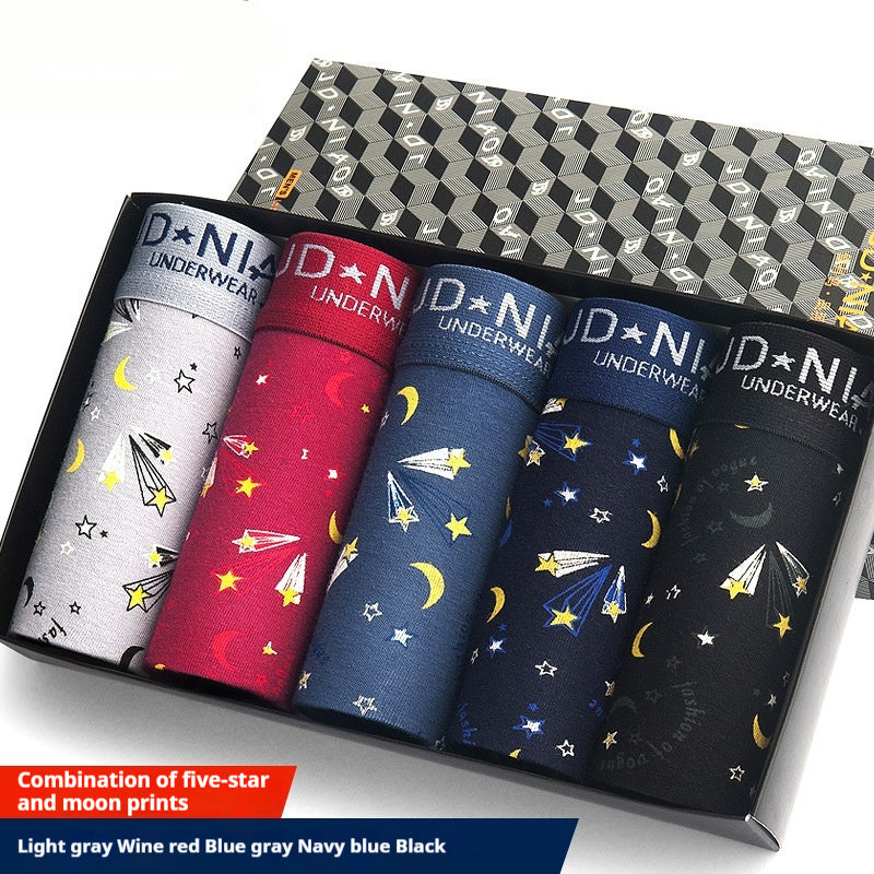 Men's Cotton Boxer Shorts 5-Pack – Mixed Colours, Sizes L–XXXXL