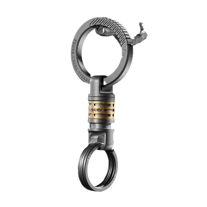Titanium & Copper Quick-Release Swivel Keychain
