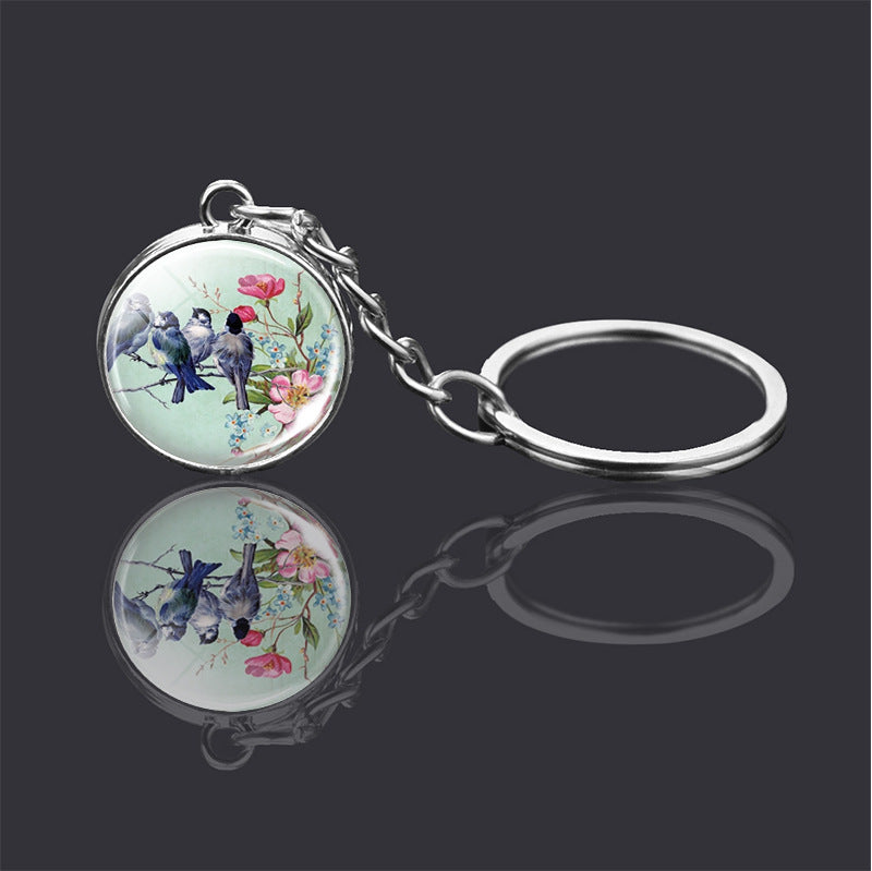 Animal Glass Ball Keychain | Double-Sided Design | 23 Animals