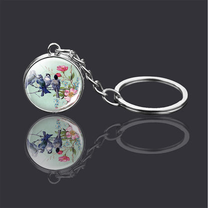 Animal Glass Ball Keychain | Double-Sided Design | 23 Animals