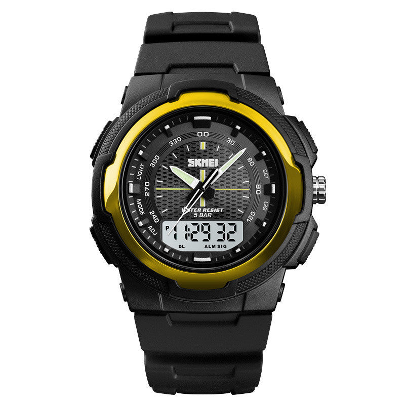 Men's Dual Display Sport Watch – 50M Waterproof, Japanese Movement