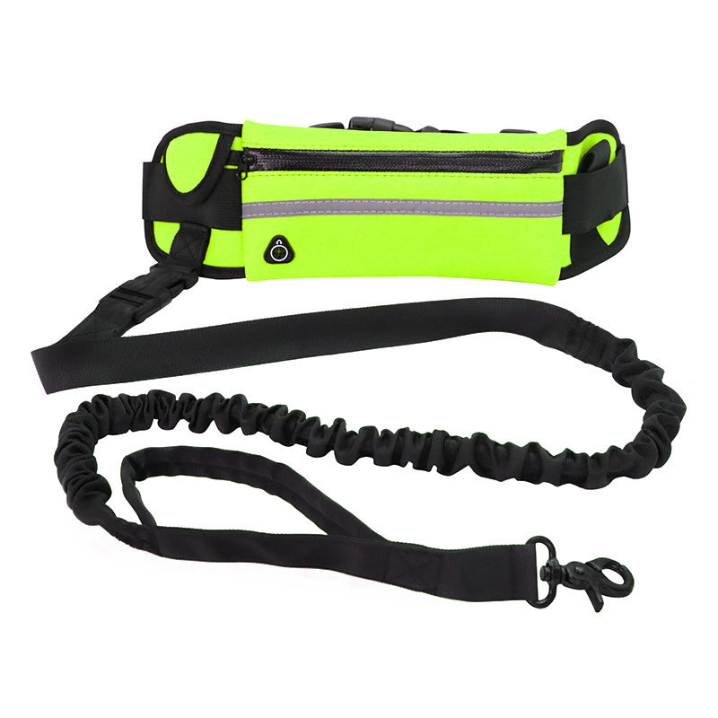 Hands-Free Dog Running Belt | Bungee Leash Waist Pack with Phone Pocket