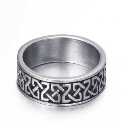 Men's Alloy Luna Moon Ring – Silver Celestial Statement Band