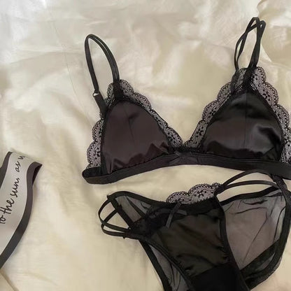French Lace Wire-Free Bra | White & Black | Bra Only or Set