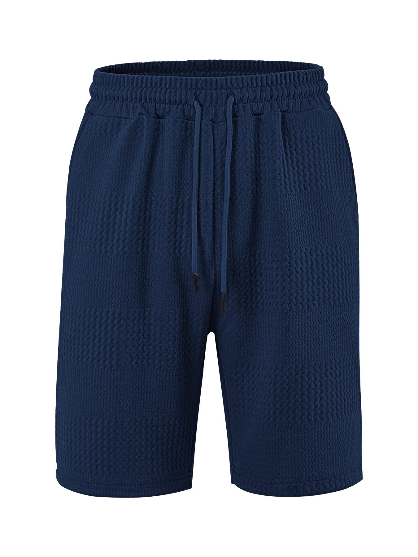 Men's Jacquard Stripe Casual Shorts | Polyester Loose Fit S-3XL